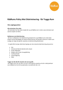RådRums Policy Mot Diskriminering