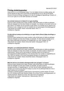 Förslag studentuppsatser/projekt