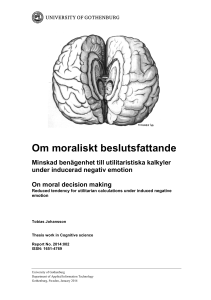 Om moraliskt beslutsfattande - GUPEA