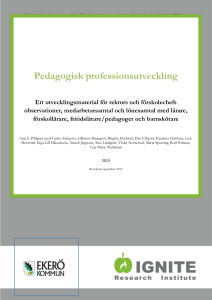 pedagogisk professionsutveckling