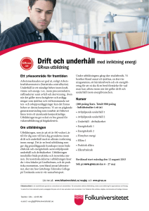 Drift och underhåll med inriktning energi