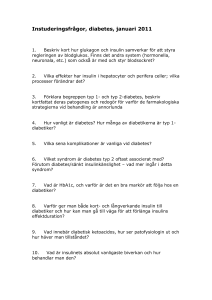 Instuderingsfrågor, diabetes, januari 2011