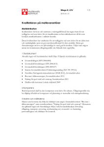 Bilaga 8, kvalitetskrav på matleverantörer