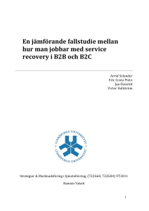 En jämförande fallstudie mellan hur man jobbar med service