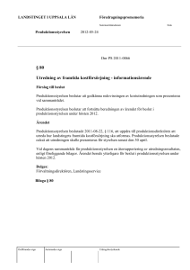 § 80 Utredning av framtida kostförsörjning