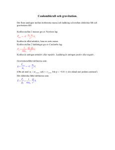 Coulombkraft och gravitation