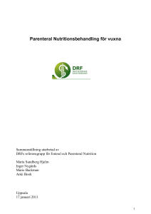 Parenteral Nutritionsbehandling för vuxna