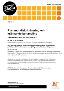 Plan mot diskriminering och kränkande behandling för