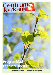 Programblad Februari - april 2016