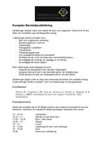 Kursplan Barnledarutbildning