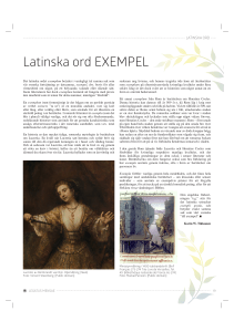 Latinska ord EXEMPEL