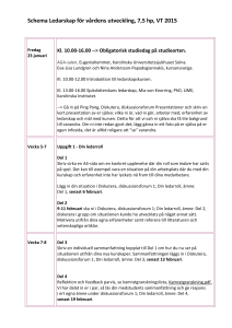 Schema Ledarskap för vårdens utveckling, 7,5 hp, VT