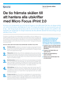 De tio främsta skälen till att hantera alla utskrifter med Micro Focus