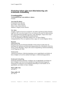 (Plan mot kränkande behandling och diskriminering