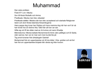 Muhammed - religion-slotte