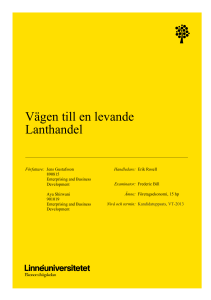 Vägen till en levande Lanthandel