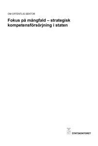 Fokus på mångfald – strategisk kompetensförsörjning