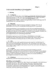 Avtal avseende behandling av personuppgifter.