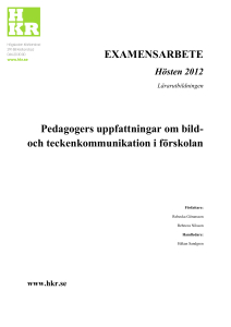 Pedagogers uppfattning om bild-och teckenkommunikation i förskolan
