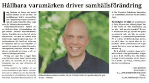 Lars Jonsson, Yttra, talare på Åre Sustainability Summi 2014
