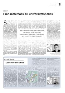 Frán matematik till universitetspolitik