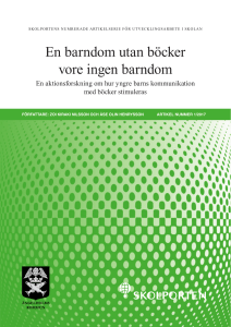 En barndom utan böcker vore ingen barndom