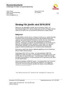 Strategi för jämlik vård 2016-2018