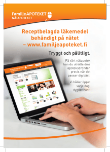 Receptbelagda läkemedel behändigt på nätet