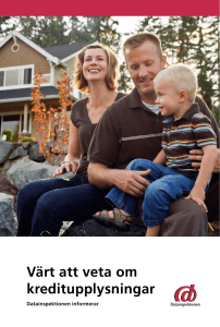 Värt att veta om kreditupplysningar - Faktabroschyr
