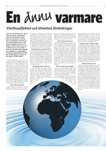 Växthuseffekten och klimatets förändringar