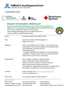 Symtombehandling vid cancersjukdom