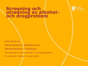 Screening och utredning av alkohol