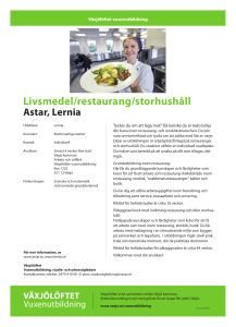 Livsmedel/restaurang/storhushåll