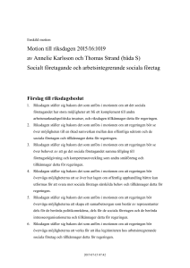 201516S4024 Socialt företagande arbetsintegrerande sociala företag