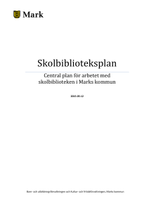 Skolbiblioteksplan - Marks bibliotek