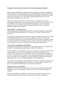 Pedagogiska meritportföljer dokumenterar lärarnas