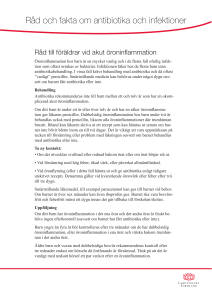 Råd och fakta om antibiotika och infektioner