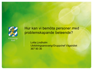 Bemötande av personer med kognitiva - Sn-dd