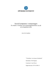 Social kompetens i restaurangen