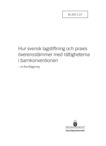 Hur svensk lagstiftning och praxis överensstämmer med