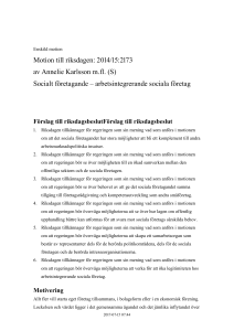 Socialt företagande - Riksdagens öppna data