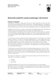 Ekonomisk modell för sociala investeringar i Ale kommun