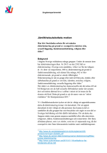 Jämlikhetsutskottets motion - Ungdomsparlamentet