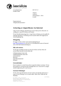 Avisering av importlicens via Internet