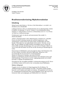 Kvalitetsredovisning Nybohovsskolan