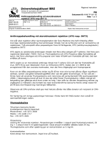 Antikroppsbehandling vid steroidresistent rejektion