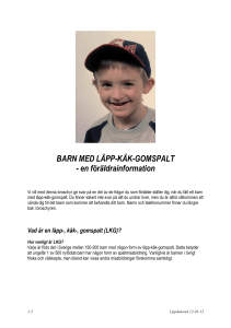 BARN MED LÄPP-KÄK-GOMSPALT
