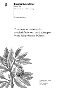 Prevalens av horisontella avståndsforier och