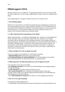 Effektrapport 2016
