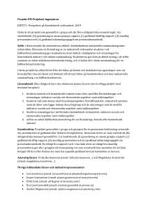 ProjektPM Projektet Ingenjören 2019